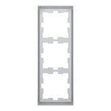 Merten Rahmen dreifach Edelstahl D-Life Typ MEG4030-6536 lackierter Thermoplast edelstahl, Retail