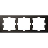 Merten Rahmen dreifach für Senkrecht- und Waagerechtmontage aus lackiertem Thermoplast anthrazit, Retail