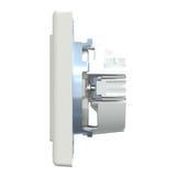 Merten Schutzkontaktsteckdose mit Schraubklemme und erhöhtem Berührungsschutz weiß, Retail