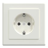 Merten Schutzkontaktsteckdose mit Schraubklemme und erhöhtem Berührungsschutz weiß, Retail