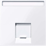 Merten Zentralplatte einfach mit Schriftfeld und Verschlussschieber weiß, Retail