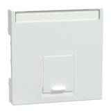 Merten Zentralplatte einfach mit Schriftfeld und Verschlussschieber weiß, Retail