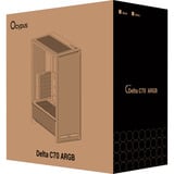 Ocypus Delta C70 ARGB , Tower-Gehäuse schwarz, Panoramaglas