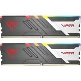 Patriot DIMM 32 GB DDR5-6000 (2x 16 GB) Dual-Kit, Arbeitsspeicher schwarz/weiß, PVVR532G600C36K, Viper Venom RGB, INTEL XMP
