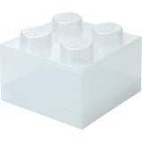 Room Copenhagen LEGO Storage Brick 4 Top Lid Glitter , Aufbewahrungsbox transparent