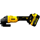 Stanley Akku-Winkelschleifer (SFMCG710M1T-QW), 18Volt schwarz/gelb, Li-Ion-Akku 4,0Ah, Koffer