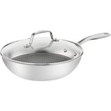 Tefal Wok-Pfanne Eternal Mesh, Ø 28cm edelstahl, mit Glasdeckel