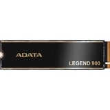 ADATA LEGEND 900 512 GB, SSD schwarz/gold, PCIe 4.0 x4, NVMe 1.4, M.2 2280