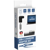 Ansmann USB-C Laptop Adapter-Set, 8-teilig schwarz