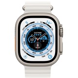 Apple Watch Ultra, Smartwatch weiß, 49 mm, Ocean Armband, Titangehäuse, Cellular
