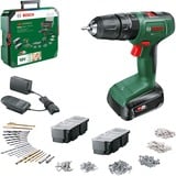 Bosch Heimwerken & Garten Akku-Schlagbohrschrauber EasyImpact 18V-40 + SystemBox grün/schwarz, Li-Ionen Akku 1,5Ah, POWER FOR ALL ALLIANCE