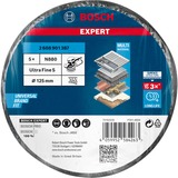 Bosch Professional Expert Vliesscheibe N880 Ultrafein, Ø 125mm, Schleifblatt grau, 5 Stück, für Exzenterschleifer