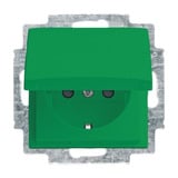 Busch-Jaeger Schutzkontakt-Steckdosen-Einsatz grün, Retail