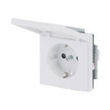 Busch-Jaeger Schutzkontaktsteckdose Einsatz mit erhöhtem Berührungsschutz weiß (matt), Retail