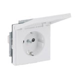 Busch-Jaeger Schutzkontaktsteckdose Einsatz mit erhöhtem Berührungsschutz weiß (matt), Retail