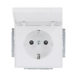 Busch-Jaeger Schutzkontaktsteckdose Einsatz mit erhöhtem Berührungsschutz weiß (matt), Retail