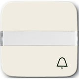 Busch-Jaeger Wippe weiß Symbol Klingel mit Beschriftungsfeld weiß, Retail