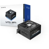 Chieftec VITA SM3 650W, PC-Netzteil schwarz, 1x 12-Pin High Power GPU, 2x PCIe, Kabelmanagement, 650 Watt