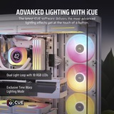 Corsair iCUE LINK LX140-R RGB PWM Reverse, Gehäuselüfter weiß, 140 mm