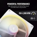 Corsair iCUE LINK LX140-R RGB PWM Reverse, Gehäuselüfter weiß, 140 mm