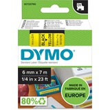 Dymo D1 ORIGINAL Schriftband, schwarz auf gelb, 6mm x 7m S0720790