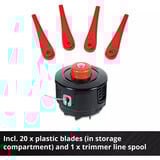 EINHELL Power X-Change Akku-Rasentrimmer GE-CT 18/25-1 Li-Solo, 18Volt rot/schwarz, ohne Akku und Ladegerät