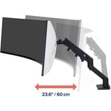 Ergotron HX Monitor Arm mit HD-Gelenk, Monitorhalterung schwarz, für ultrabreite Curved Monitore