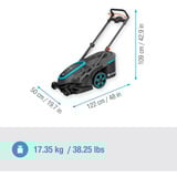 GARDENA Akku-Rasenmäher PowerMax Duo 46/36V P4A, Ready-To-Use-Set 2, 36Volt (2x18V) schwarz/grau, 2x Li-Ion Akku 2,5Ah, POWER FOR ALL ALLIANCE