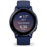 Garmin vívoactive 5, Smartwatch königsblau/blau metallic, 42 mm, Silikon-Armband