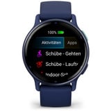 Garmin vívoactive 5, Smartwatch königsblau/blau metallic, 42 mm, Silikon-Armband