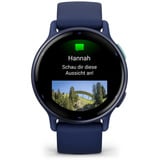 Garmin vívoactive 5, Smartwatch königsblau/blau metallic, 42 mm, Silikon-Armband