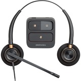 HP Poly EncorePro HW520 Binaurales Headset + Quick Disconnect schwarz, Noise Cancelling-Mikrofon