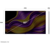 LG OLED97G57LW evo TV, OLED-Fernseher 245.1 cm (97 Zoll), silber/schwarz, UltraHD/4K, Tripple Tuner, HDR, 120Hz Panel