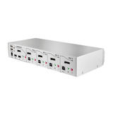 Lindy 4 Port KVM Switch, KVM-Switch weiß, DisplayPort 1.2, USB 2.0 & Audio