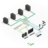 Lindy 4 Port KVM Switch, KVM-Switch weiß, DisplayPort 1.2, USB 2.0 & Audio