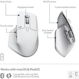 Logitech MX Master 3S für Mac, Maus hellgrau, 7 Tasten, Bluetooth, optimiert für das Apple-Ökosystem
