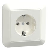 Merten Schutzkontakt-Steckdose mit voller Abdeckplatte, Unterputz, 16 Ampere, 250 Volt, glänzend weiß (glänzend), Retail