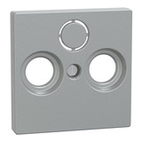 Merten Zentralplatte Aluminium für Antennendose Typ 297560 aus Thermoplast, matt, Unterputz aluminium, Retail