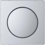 Merten Zentralplatte eds mit Drehknopf Typ MEG5250-6036 für Dimmer, lackierter Thermoplast edelstahl, Retail