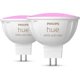 Philips Hue White & Color Ambiance MR16 Smarter Spot 400 lm Doppelpack, LED-Lampe 