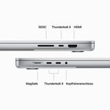 Apple MacBook Pro (16") 2023, Notebook silber, M3 Max 30-Core GPU, MacOS, Deutsch, 41.1 cm (16.2 Zoll) & 120 Hz Display, 1 TB SSD