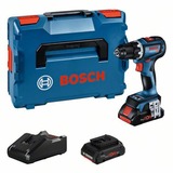 Bosch Akku-Bohrschrauber GSR 18V-90 C Professional, 18Volt blau/schwarz, 2x Li-Ion Akku ProCORE18V 4,0Ah, Bluetooth Modul, in L-BOXX