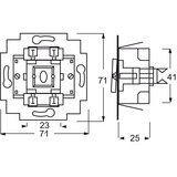 Busch-Jaeger Ausschalter Einsatz 2 polig 2000/2 US-101 blau, Retail
