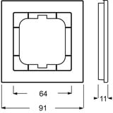 Busch-Jaeger Rahmen 1-fach schwarz, Retail