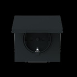 Busch-Jaeger Schutzkontaktsteckdose Safety Plus schwarz, Retail