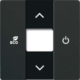 Busch-Jaeger Zentralscheibe Raumtemperaturregler, Rahmen schwarz (matt), Retail