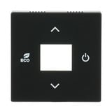 Busch-Jaeger Zentralscheibe Raumtemperaturregler, Rahmen schwarz (matt), Retail