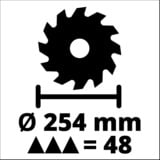 EINHELL Zug-Kapp-und Gehrungssäge TC-SM 254 rot/schwarz, 1.800 Watt