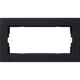 Gira Abdeckrahmen zweifach flach, Abdeckung schwarz, Retail
