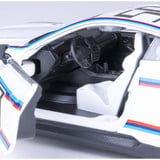 Jamara BMW 3.0 CSL Diecast, Modellfahrzeug weiß, Maßstab 1:34, inkl. Knopfzellen, Rückzugmotor